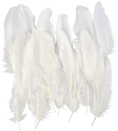 Creativ company cc ganzenveren 15 cm wit 70 stuks