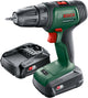 Bosch universaldrill 18 accuschroefboormachine - met 2x 18 v accu en lader - in koffer