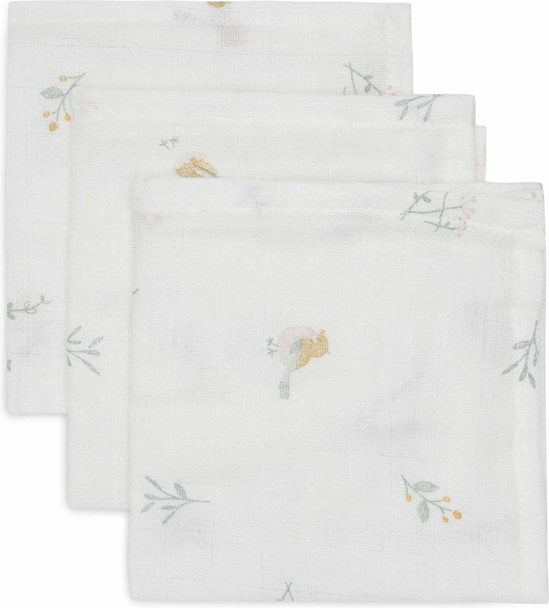 Jollein hydrofiel monddoekje 31x31cm lovely birds (3pack)