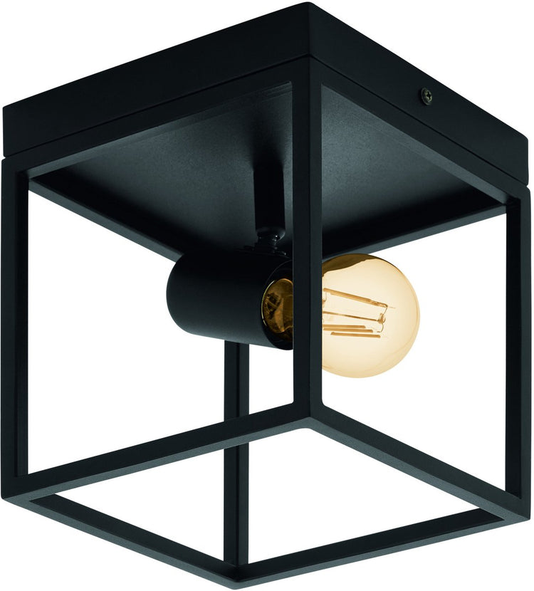 Eglo silentina plafondlamp - e27 - 18 cm - zwart