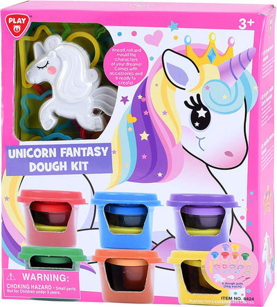 Playgo play eenhoorn kleiset - fantasie klei speelgoed set met 6 potjes.