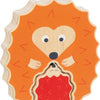 Goki puzzel: egel 10x2,1x11cm, stand-up puzzel, 2-delig, hout, 1+