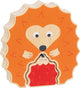 Goki puzzel: egel 10x2,1x11cm, stand-up puzzel, 2-delig, hout, 1+