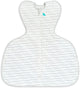 Love to dream ™ babyslaapzak swaddle up™ - inbakeren- spreidbroek heupdysplasie baby 3-6 maanden - 6-8,5 kg - all season - white