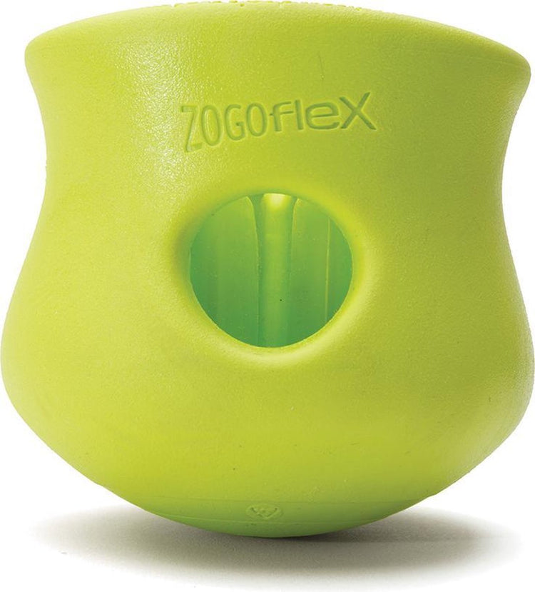 West paw toppl zogoflex - sterk honden speelgoed - slowfeeder - groen - large - 10 cm