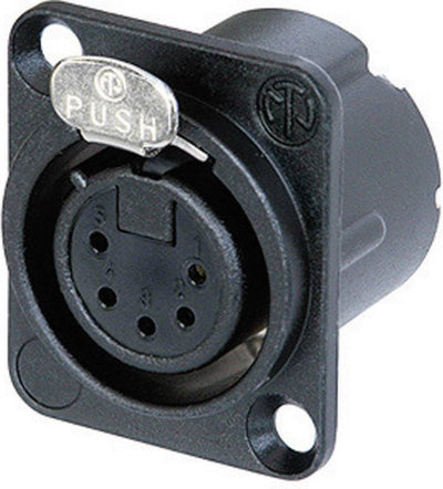 Neutrik nc5fd-lx-b xlr-connector flensbus, contacten recht aantal polen: 5 zwart 1 stuk(s)