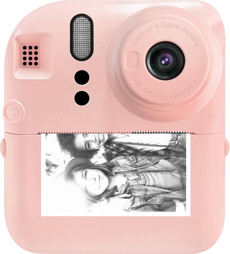 Vision products instant print camera – kindercamera met 2 rollen printpapier – roze – voor kinderen vanaf 4 jaar