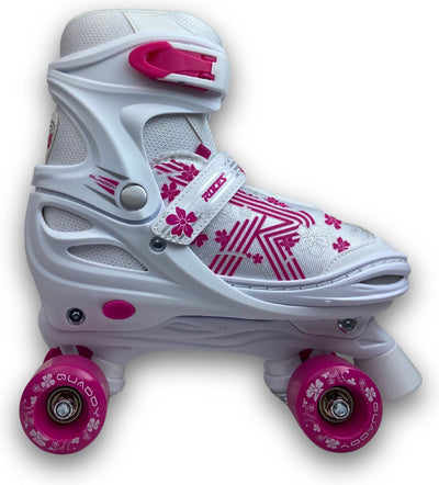 quaddy 3.0 rolschaatsen wit roze 34-37