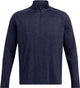 Under armour ua tech textured 1-2 zip-blu heren sportshirt - midnight navy - zwart