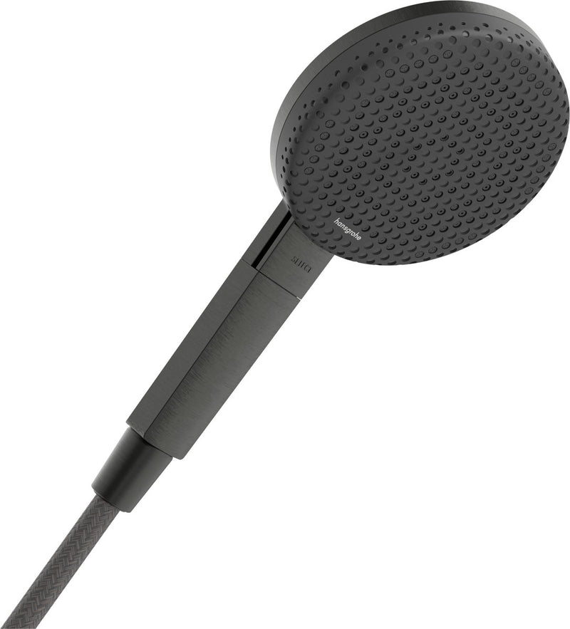 Hansgrohe raindance alive select s - handdouche - ecosmart waterbesparend - select-knop bediening - 125mm maat - 3 straalfuncties - brushed black chrome