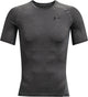 Under armour ua hg armour comp ss heren sportshirt - grijs - zwart