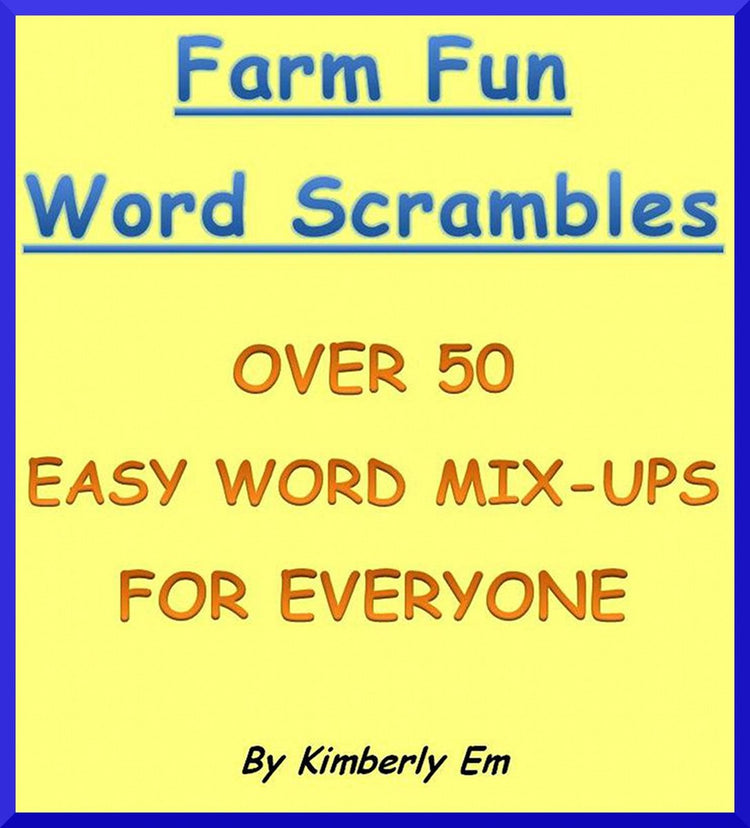 Farm fun word scramble - over 50 word puzzles