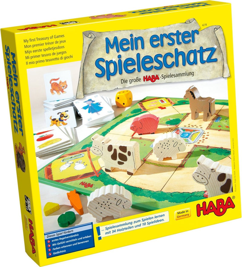 Haba spellendoos spelletjes vanaf 3 jaar 10 spellen in 1 doos