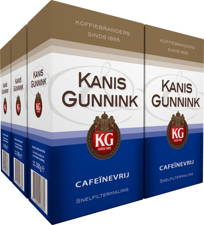 Kanis gunnink decaf filterkoffie - 6 x 500 gram
