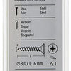 Mack 1017216 - spaanplaatschroef vz kop geelverz.50 st 3,0 x 16 mm | 10 stuks