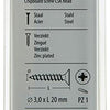 Mack 1017217 - spaanplaatschroef vz kop geelverz.45 st 3,0 x 20 mm | 10 stuks