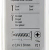 Mack 1017219 - spaanplaatschroef vz kop geelverz.35 st 3,0 x 30 mm | 10 stuks