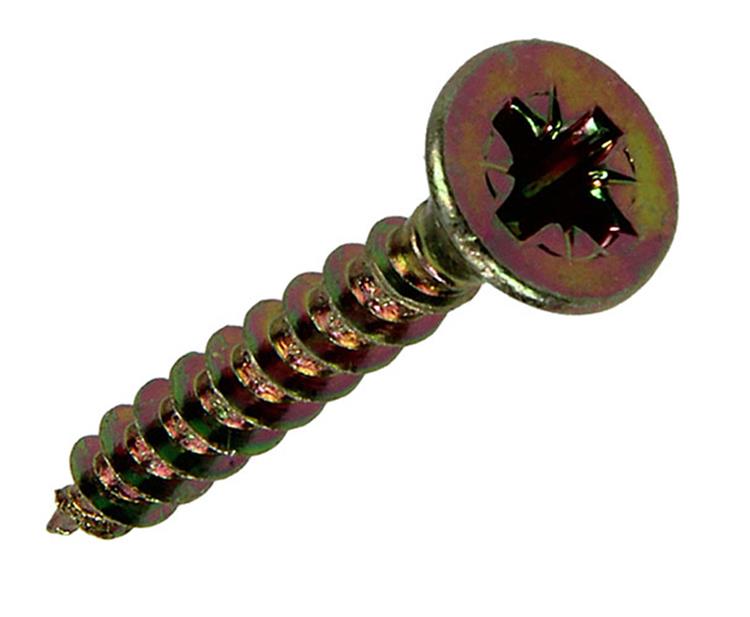 Mack 1017232 - spaanplaatschroef vz kop geelverz.25 st 4,0 x 25 mm | 10 stuks