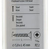 Mack 1017256 - spaanplaatschroef vz kop geelverz.11 st 5,0 x 45 mm | 10 stuks