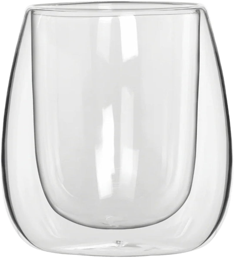 Bialetti verona set van 2 dubbelwandige glazen – 80 ml - koffieglas - theeglas - espressoglas