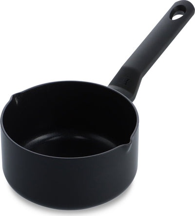 Bk easy induction steelpan 16cm - 1.5l - pfas-vrije antikleeflaag - steelpan inductie - keramische pan - ovenbestendig tot 160°c - koudgrepen - zonder deksel - zwart