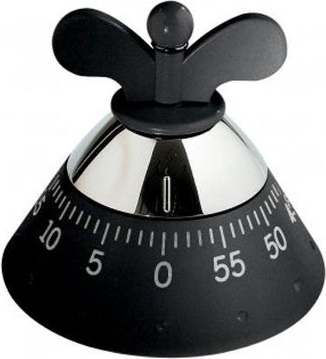 Alessi kitchen timer - kookwekker - zwart
