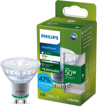 Philips led philips ultra efficient led lamp - mat - 100w - e27 fitting - dimbaar warmwit licht - energielabel a