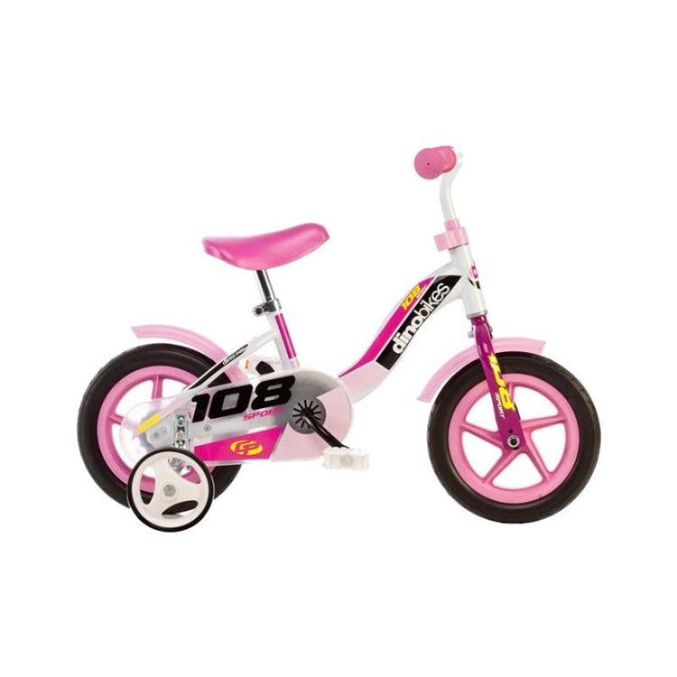 Dino 108 sport 10 inch 17 cm meisjes doortrapper roze wit