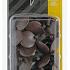 Mack 1017337 - afdekkapje kunststof bruin 40 st | 10 stuks
