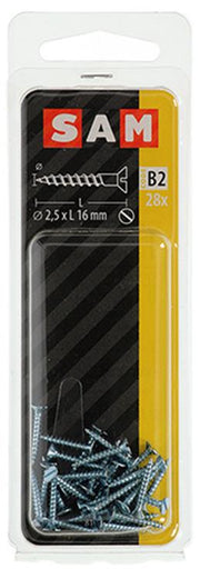 Mack 1017346 - houtschroef verzonken kop verz28 st 2,5 x 16 mm | 10 stuks - afbeelding 2
