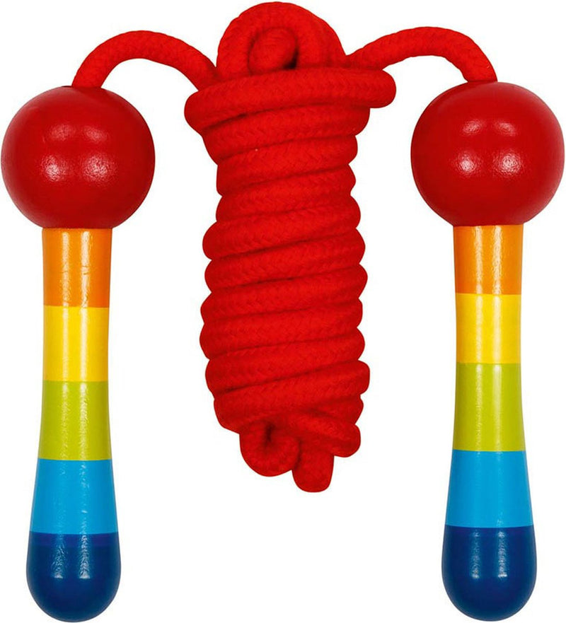 Gollnest kiesel goki houten springtouw regenboog, 200cm