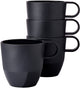 Mepal mok silueta - 4x 300 ml - koffiebeker - nordic black