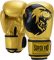 Super pro combat gear talent (kick)bokshandschoenen goud zwart 6oz