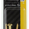 Mack 1019668 - houtschroef bolkop messing 3 st 5,0 x 45 mm | 10 stuks