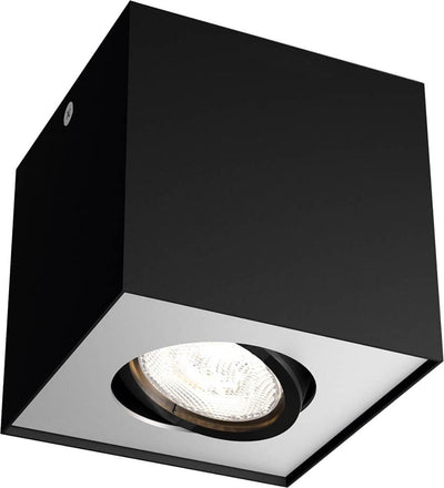 Philips led philips box opbouwspot - 1-lichts - zwart