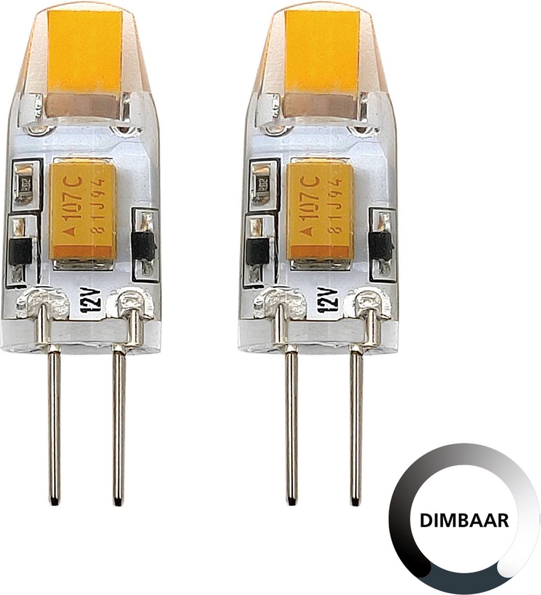Eglo led lamp set 2 stuks - g4 - 3,1 cm - dimbaar - 1,2w - 2700k