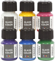 Creativ company https: www.cchobby.nl glass-color-frost-diverse-kleuren-6x30-ml-1-doos - afbeelding 1