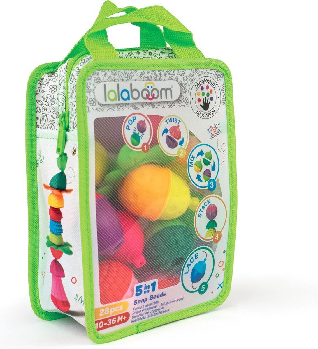 Lalaboom - educatieve kralen en accessoires - 28 stuks