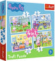 Trefl peppa pig 4-in-1 puzzel - 12 15 20 24 stukjes