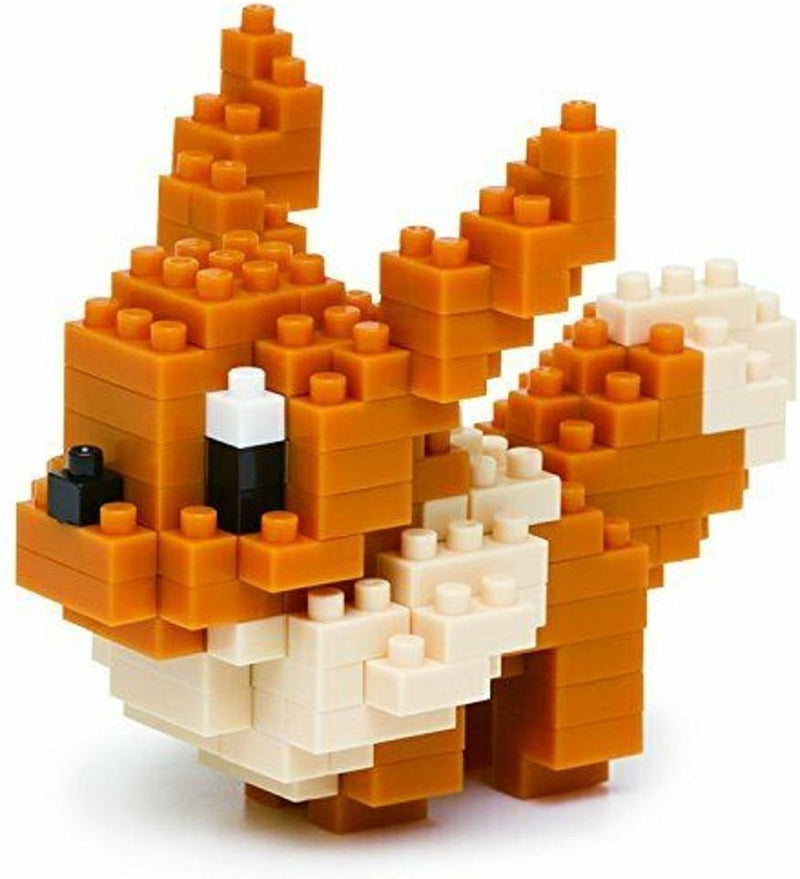 Bandai - nanoblock - eevee - pokémon - mini brick figuur - bouwset - eevee pokémon figuur bouwpakket in pixel - nbpm005
