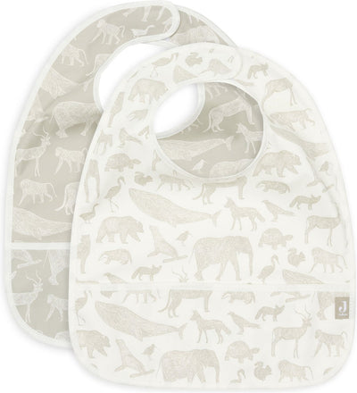 Jollein slab waterproof animals olive green (2pack)