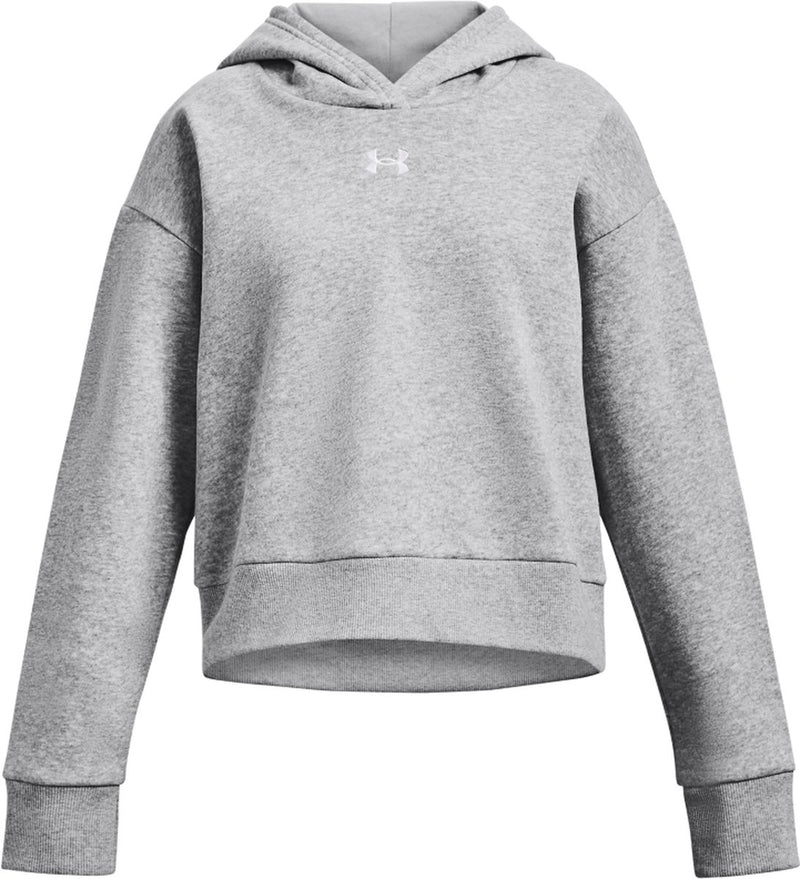 Under armour ua rival fleece hoodie unisex sporttrui - grijs - wit