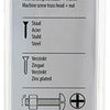 Mack 1017549 - kachelbout + moer staal verzinkt 8 st m5 x 50 mm | 5 stuks