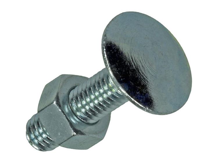 Mack 1017567 - houtbout + moer staal verzinkt9 st m6 x 25 mm | 5 stuks
