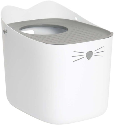 Catit cat it top entry kattenbak – moderne bovenlader kattenbak met anti-tracking deksel en naadloos ontwerp – 52×41×47,5 cm