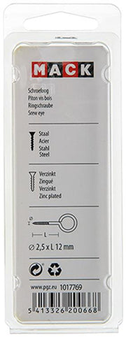 Mack 1017769 - schroefoog staal verzinkt 18st 2,5 x 12 mm | 10 stuks - afbeelding 3