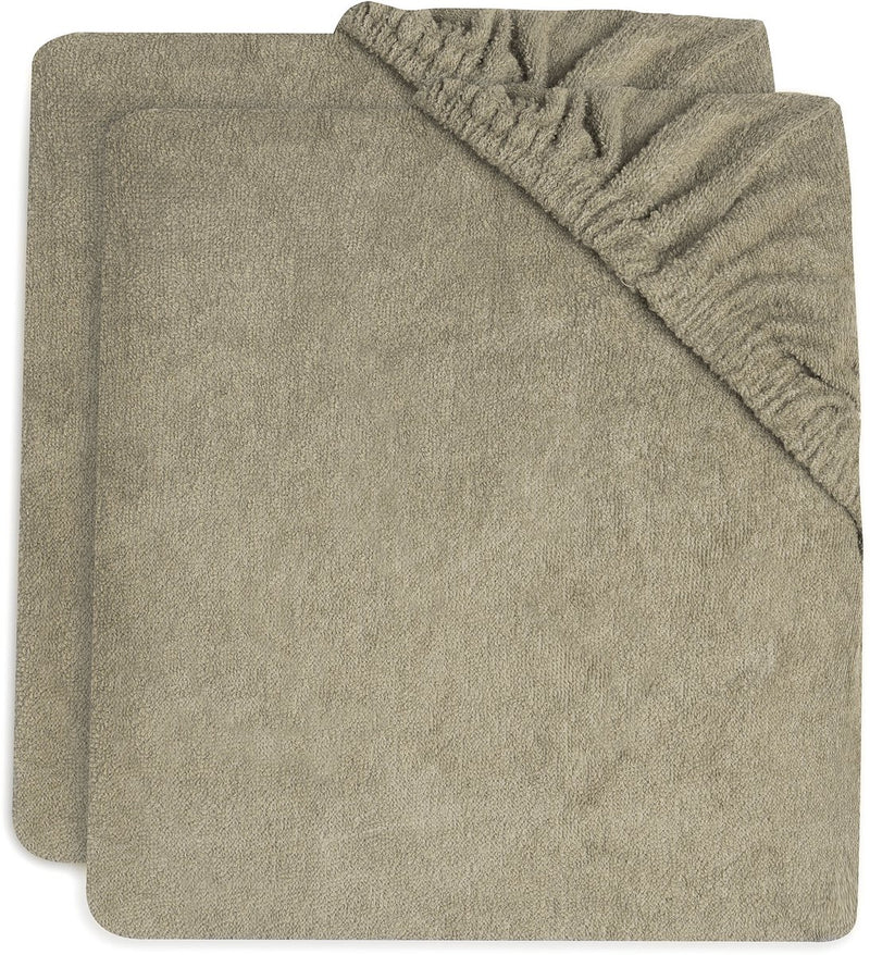 Jollein aankleedkussenhoes badstof 75x85cm olive green (2pack)