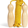 Bs toys springtouw geel met houten handvatten