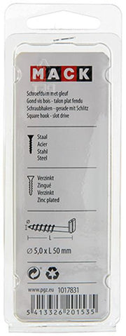 Mack 1017831 - schroefduim met gleuf staal verz. 5 st 5,0 x 50 mm | 10 stuks - afbeelding 3