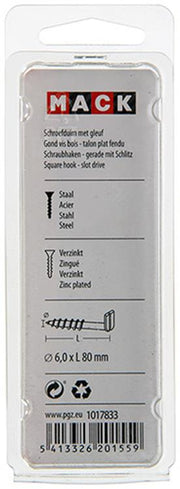 Mack 1017833 - schroefduim met gleuf staal verz. 3 st 6,0 x 80 mm | 10 stuks - afbeelding 2